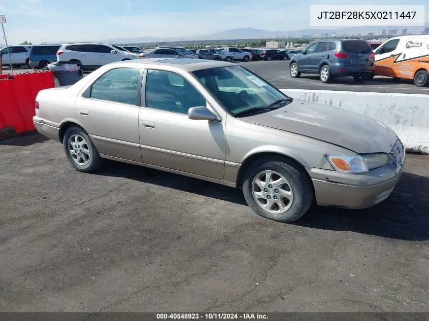 1999 Toyota Camry Xle V6 VIN: JT2BF28K5X0211447 Lot: 40548923