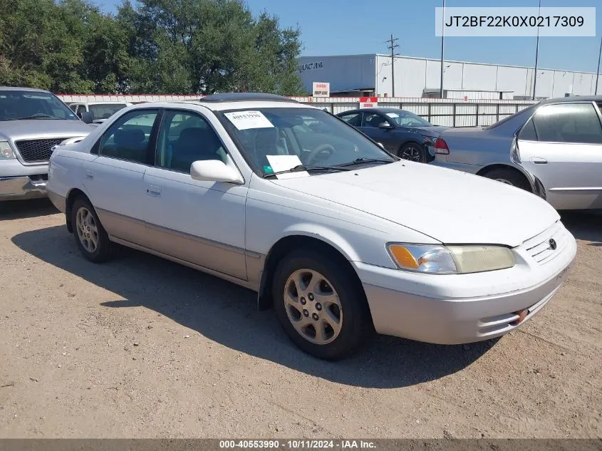 1999 Toyota Camry Le/Xle VIN: JT2BF22K0X0217309 Lot: 40553990