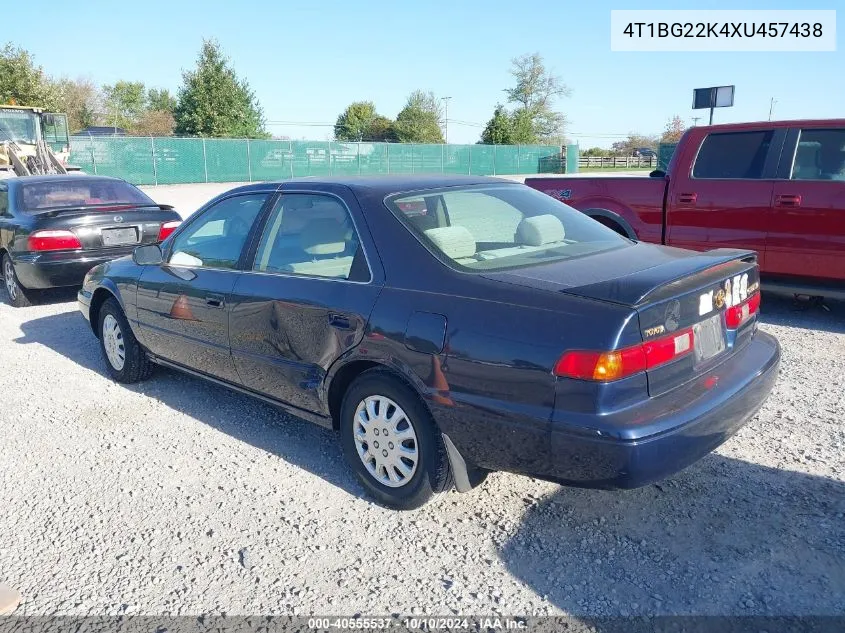 1999 Toyota Camry Ce VIN: 4T1BG22K4XU457438 Lot: 40555537