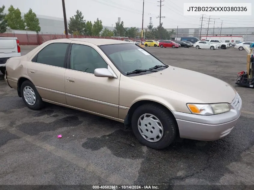 1999 Toyota Camry Le/Xle VIN: JT2BG22KXX0380336 Lot: 40582861