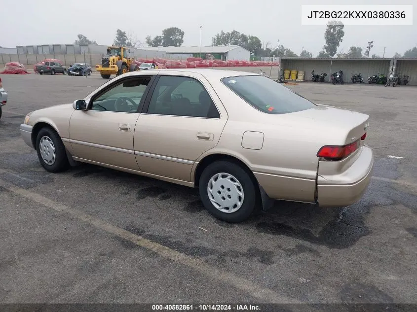 1999 Toyota Camry Le/Xle VIN: JT2BG22KXX0380336 Lot: 40582861