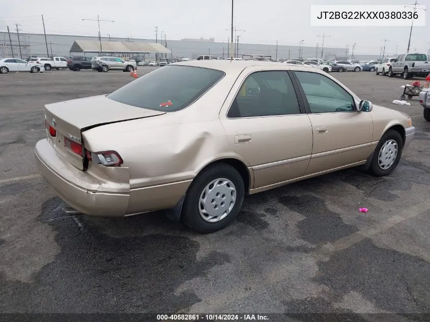 1999 Toyota Camry Le/Xle VIN: JT2BG22KXX0380336 Lot: 40582861