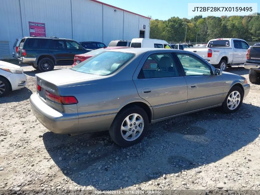 1999 Toyota Camry Le V6 VIN: JT2BF28K7X0159495 Lot: 40602813