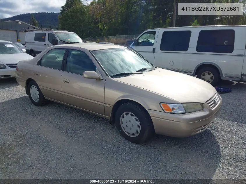 1999 Toyota Camry Ce VIN: 4T1BG22K7XU572681 Lot: 40605123