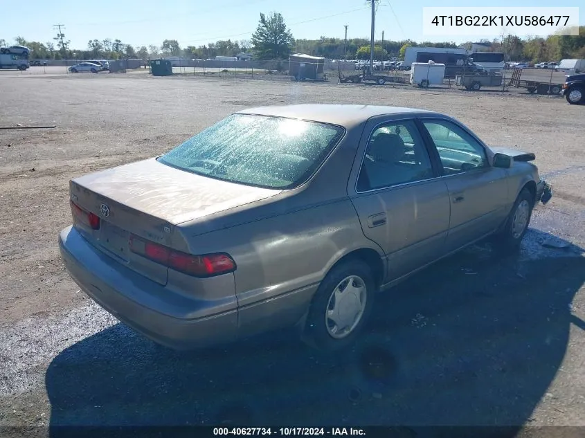 1999 Toyota Camry Ce VIN: 4T1BG22K1XU586477 Lot: 40627734