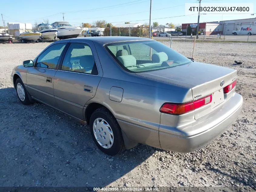 1999 Toyota Camry Le VIN: 4T1BG22K3XU474800 Lot: 40629958