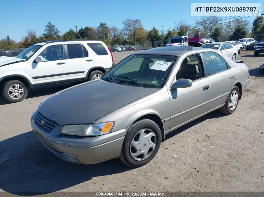 1999 Toyota Camry Le V6 VIN: 4T1BF22K9XU088787 Lot: 40663134