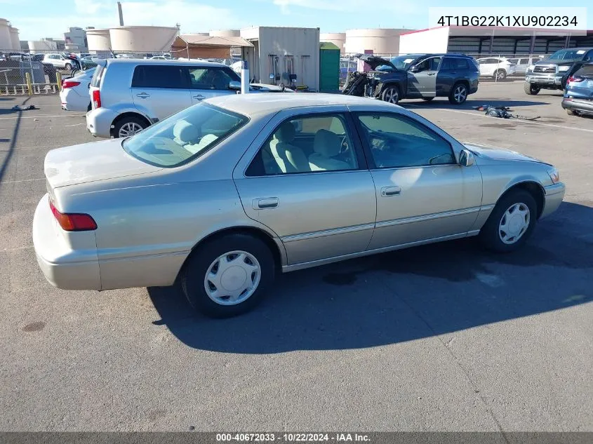 1999 Toyota Camry Ce VIN: 4T1BG22K1XU902234 Lot: 40672033