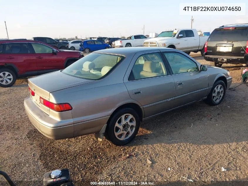 4T1BF22K0XU074650 1999 Toyota Camry Le V6