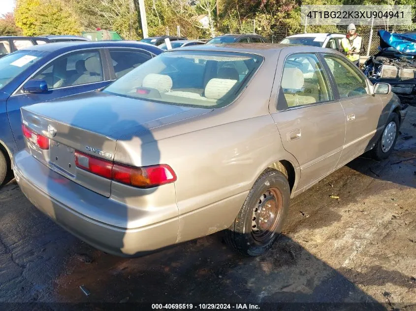 1999 Toyota Camry Le VIN: 4T1BG22K3XU904941 Lot: 40695519