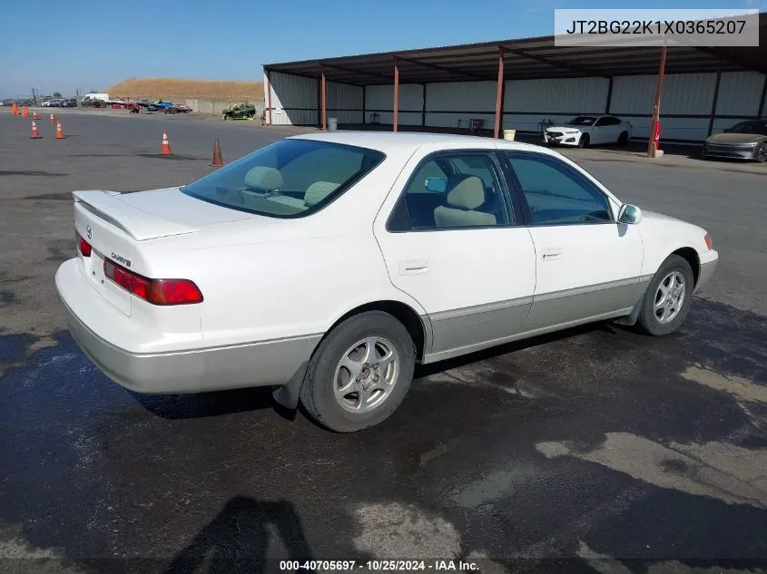 1999 Toyota Camry Le VIN: JT2BG22K1X0365207 Lot: 40705697