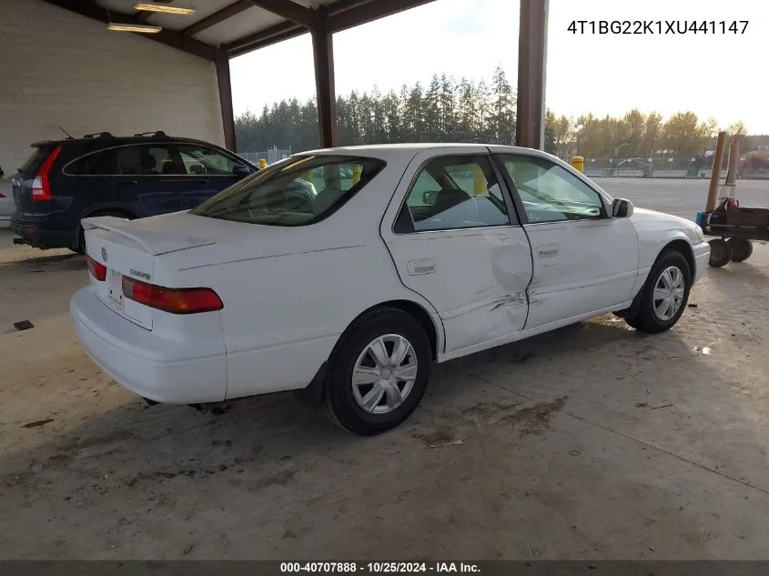 1999 Toyota Camry Ce VIN: 4T1BG22K1XU441147 Lot: 40707888