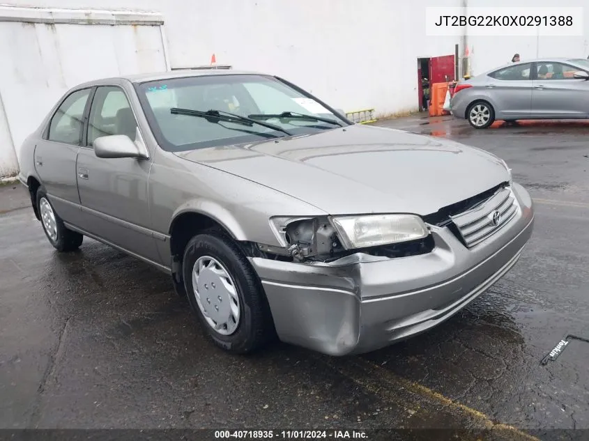 1999 Toyota Camry Le VIN: JT2BG22K0X0291388 Lot: 40718935