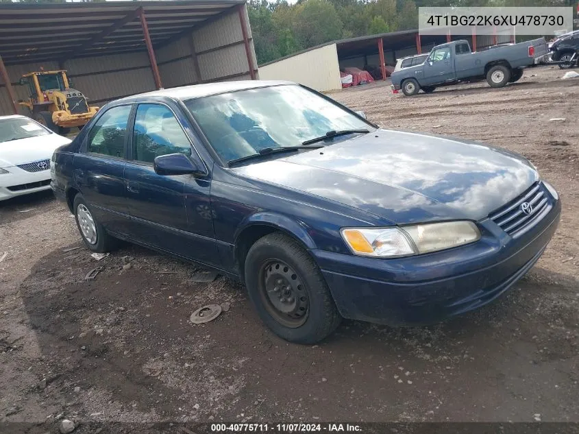 1999 Toyota Camry Le VIN: 4T1BG22K6XU478730 Lot: 40775711