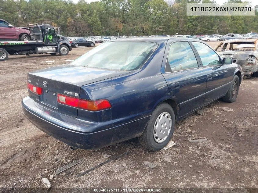 1999 Toyota Camry Le VIN: 4T1BG22K6XU478730 Lot: 40775711