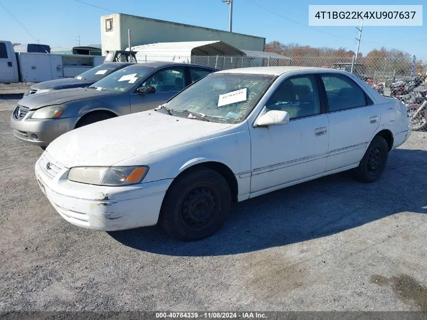 1999 Toyota Camry Le VIN: 4T1BG22K4XU907637 Lot: 40784339