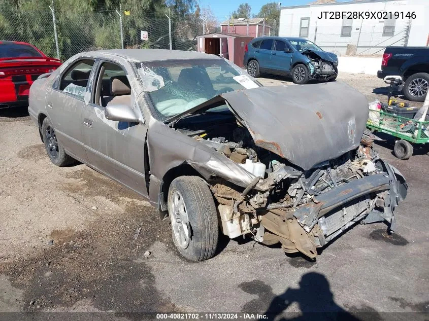 1999 Toyota Camry Le V6 VIN: JT2BF28K9X0219146 Lot: 40821702