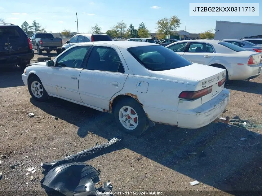 1999 Toyota Camry Le VIN: JT2BG22KXX0311713 Lot: 40846131