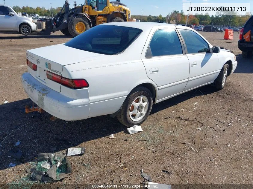 1999 Toyota Camry Le VIN: JT2BG22KXX0311713 Lot: 40846131