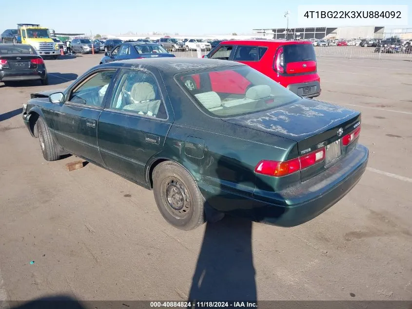 1999 Toyota Camry Ce VIN: 4T1BG22K3XU884092 Lot: 40884824