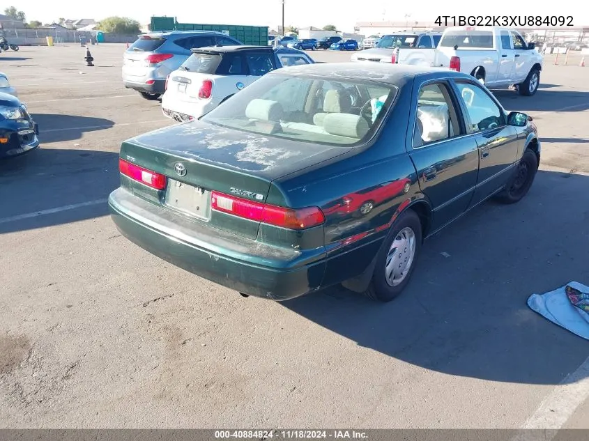 1999 Toyota Camry Ce VIN: 4T1BG22K3XU884092 Lot: 40884824