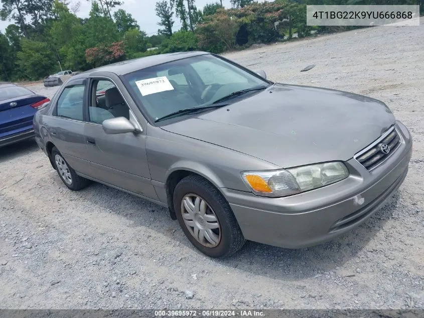 2000 Toyota Camry Le VIN: 4T1BG22K9YU666868 Lot: 39695972