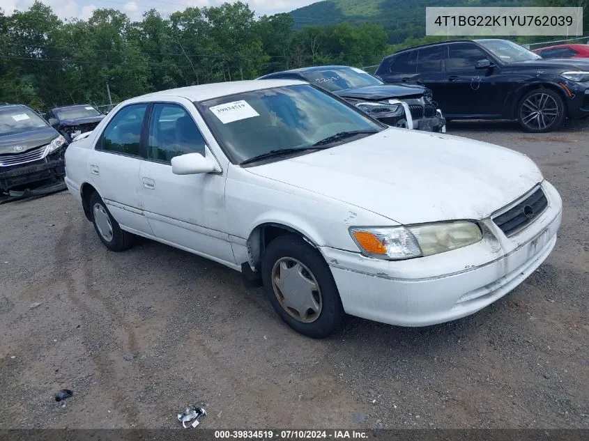 2000 Toyota Camry Ce VIN: 4T1BG22K1YU762039 Lot: 39834519