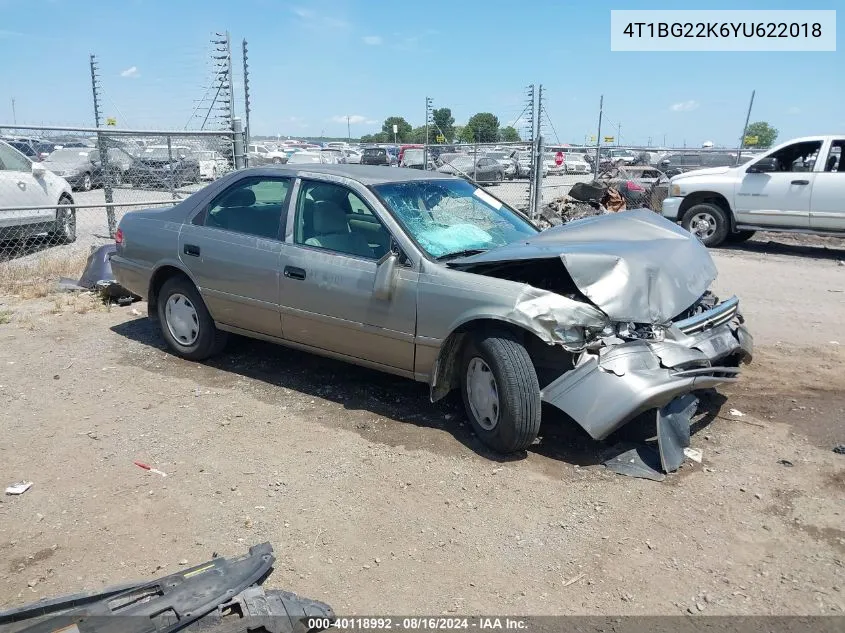 2000 Toyota Camry Ce VIN: 4T1BG22K6YU622018 Lot: 40118992