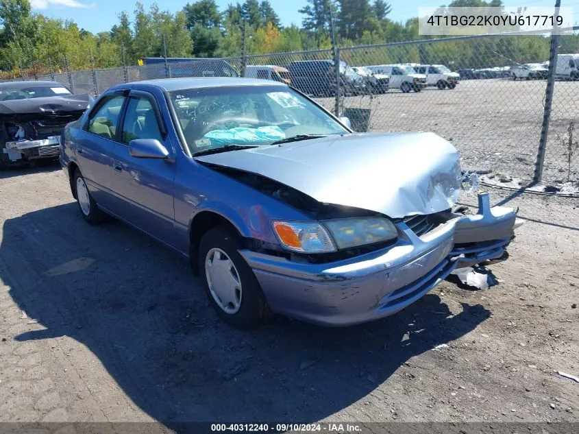 2000 Toyota Camry Ce VIN: 4T1BG22K0YU617719 Lot: 40312240