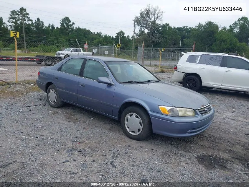 2000 Toyota Camry Ce/Le/Xle VIN: 4T1BG22K5YU633446 Lot: 40312726