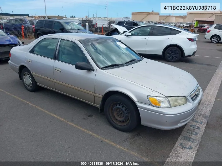 2000 Toyota Camry Ce/Le/Xle VIN: 4T1BG22K8YU983718 Lot: 40313838