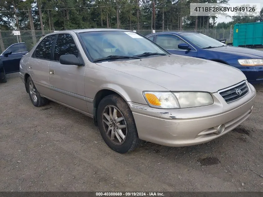 2000 Toyota Camry Xle V6 VIN: 4T1BF28K8YU949126 Lot: 40388669