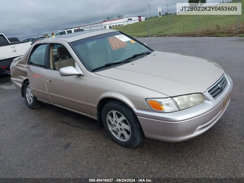 2000 Toyota Camry Ce/Le/Xle VIN: JT2BG22K2Y0453605 Lot: 40416027