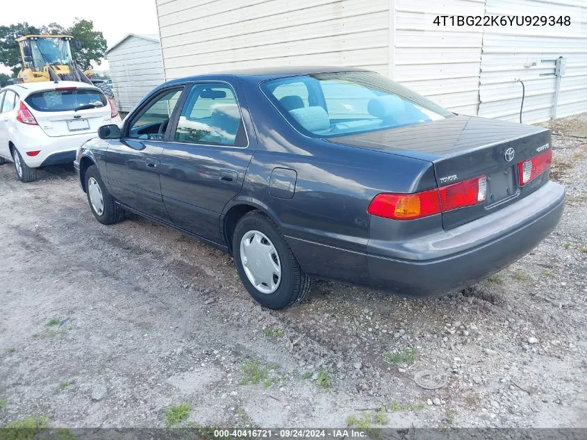 2000 Toyota Camry Ce VIN: 4T1BG22K6YU929348 Lot: 40416721