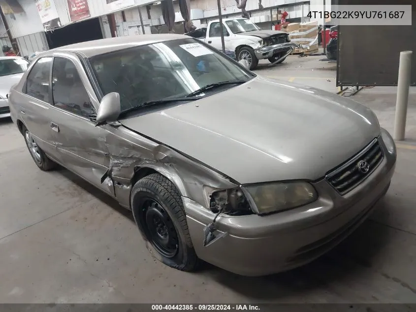 2000 Toyota Camry Ce/Le/Xle VIN: 4T1BG22K9YU761687 Lot: 40442385