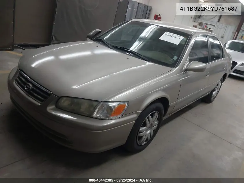 2000 Toyota Camry Ce/Le/Xle VIN: 4T1BG22K9YU761687 Lot: 40442385