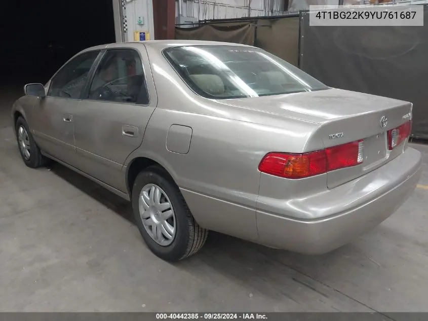 2000 Toyota Camry Ce/Le/Xle VIN: 4T1BG22K9YU761687 Lot: 40442385