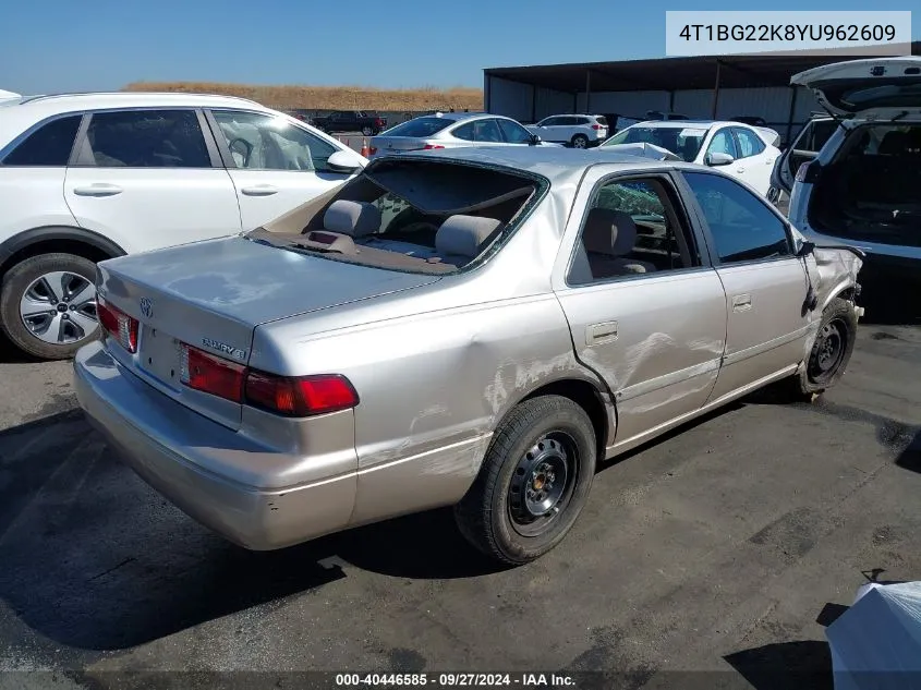 4T1BG22K8YU962609 2000 Toyota Camry Ce