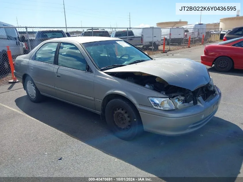 2000 Toyota Camry Ce/Le/Xle VIN: JT2BG22K6Y0436595 Lot: 40470691