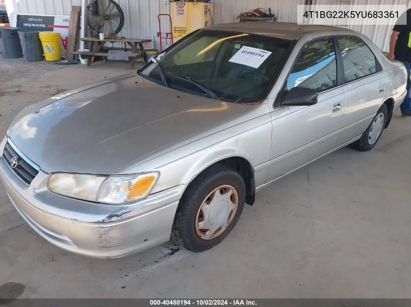 2000 Toyota Camry Ce VIN: 4T1BG22K5YU683361 Lot: 40480194