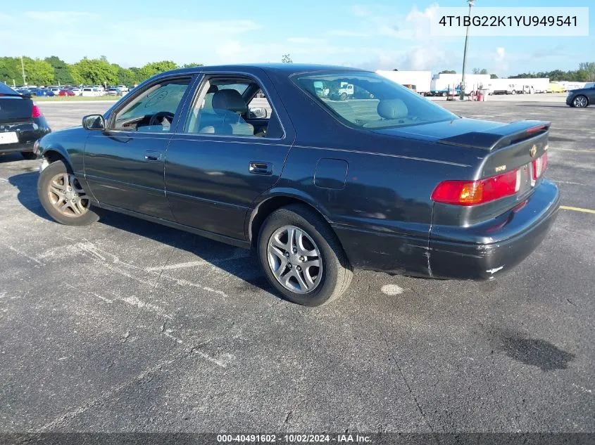 2000 Toyota Camry Le VIN: 4T1BG22K1YU949541 Lot: 40491602