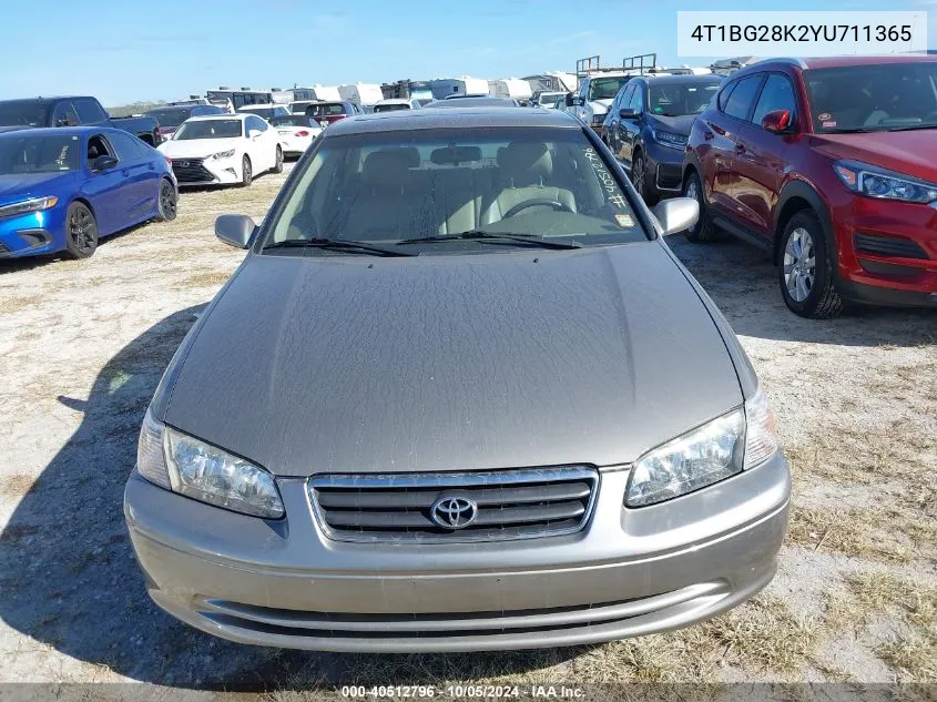 2000 Toyota Camry Ce/Le/Xle VIN: 4T1BG28K2YU711365 Lot: 40512796