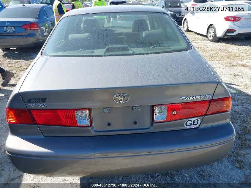 2000 Toyota Camry Ce/Le/Xle VIN: 4T1BG28K2YU711365 Lot: 40512796