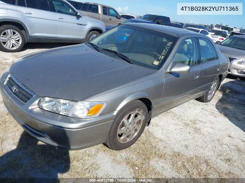 2000 Toyota Camry Ce/Le/Xle VIN: 4T1BG28K2YU711365 Lot: 40512796