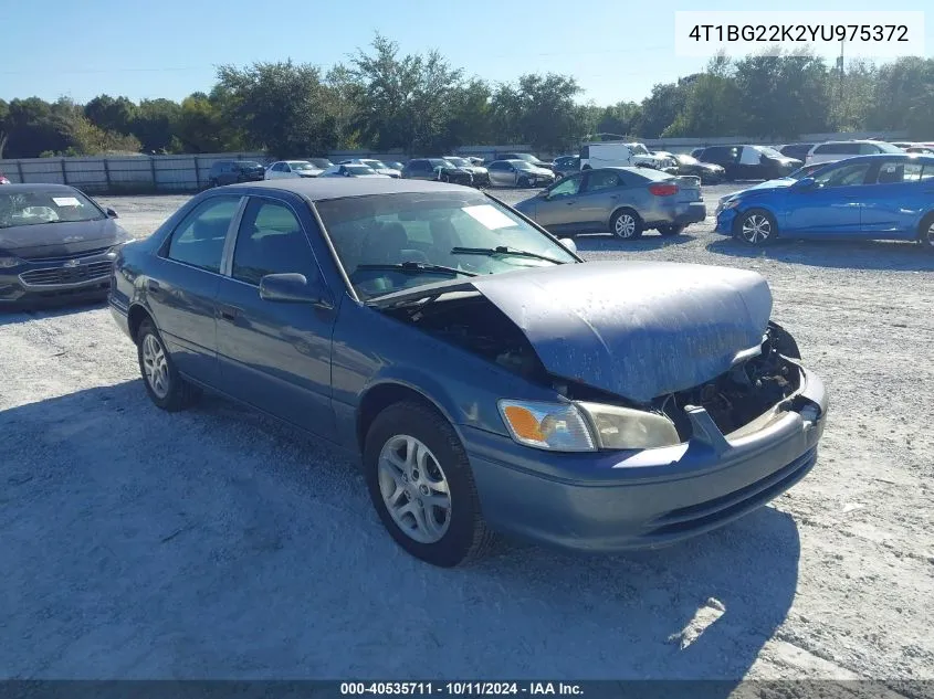 2000 Toyota Camry Ce/Le/Xle VIN: 4T1BG22K2YU975372 Lot: 40535711