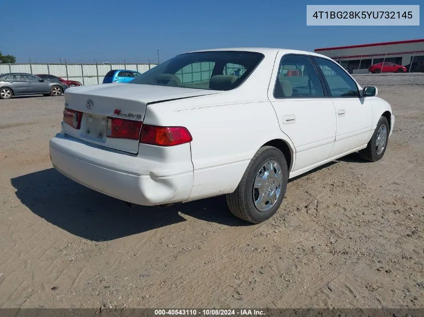 2000 Toyota Camry Le VIN: 4T1BG28K5YU732145 Lot: 40543110