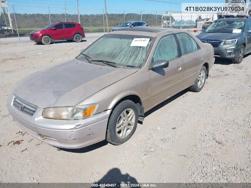 2000 Toyota Camry Le VIN: 4T1BG28K3YU979034 Lot: 40549407