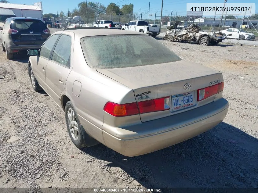 2000 Toyota Camry Le VIN: 4T1BG28K3YU979034 Lot: 40549407