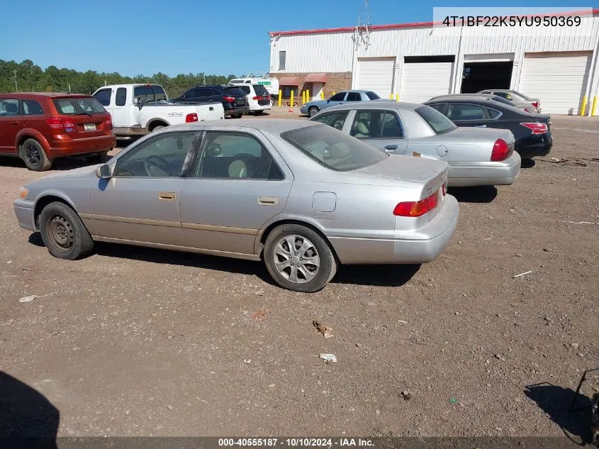 2000 Toyota Camry Le V6 VIN: 4T1BF22K5YU950369 Lot: 40555187