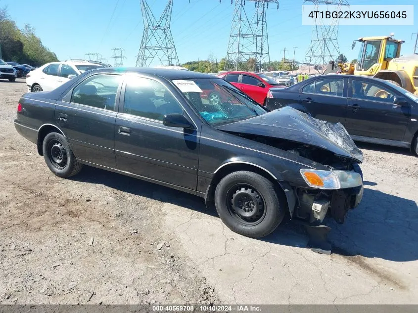 2000 Toyota Camry Ce VIN: 4T1BG22K3YU656045 Lot: 40569708